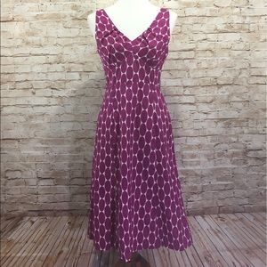 Boden Riviera V-Neck Cotton Summer Dress Size 8R